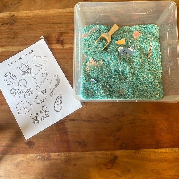Sensory Bin Hide and Seek - Picture 3 of 3